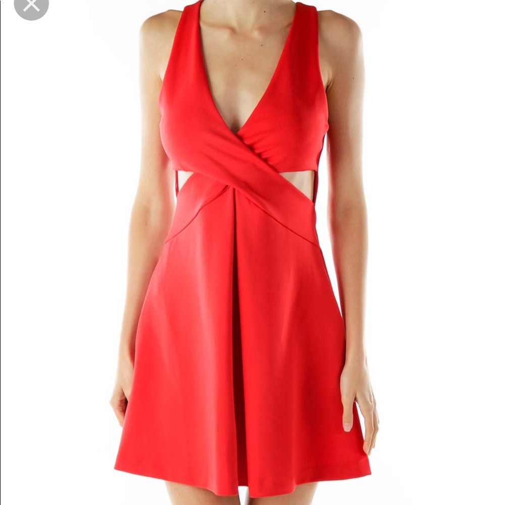 Express red cutout dress